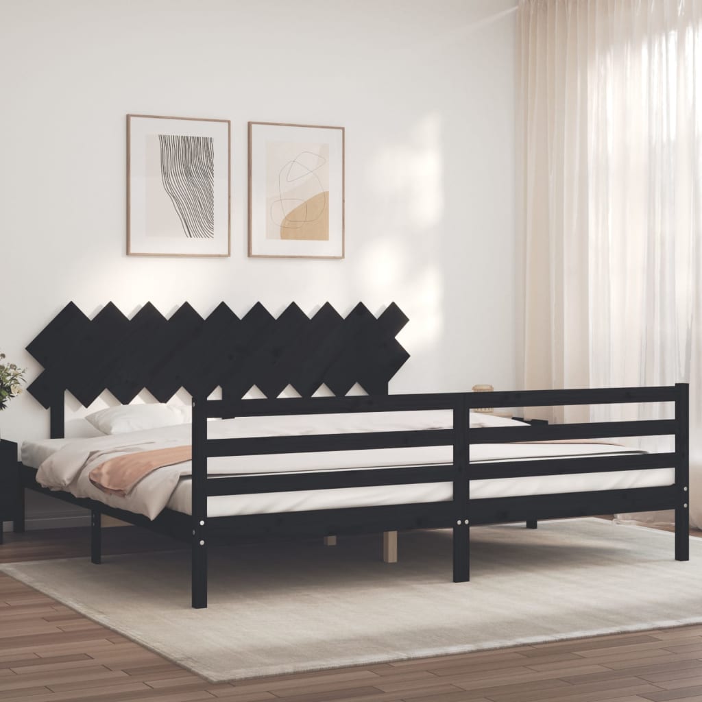Bed Frame Without Mattress King Size Solid Wood