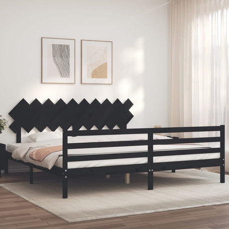 Bed Frame Without Mattress King Size Solid Wood