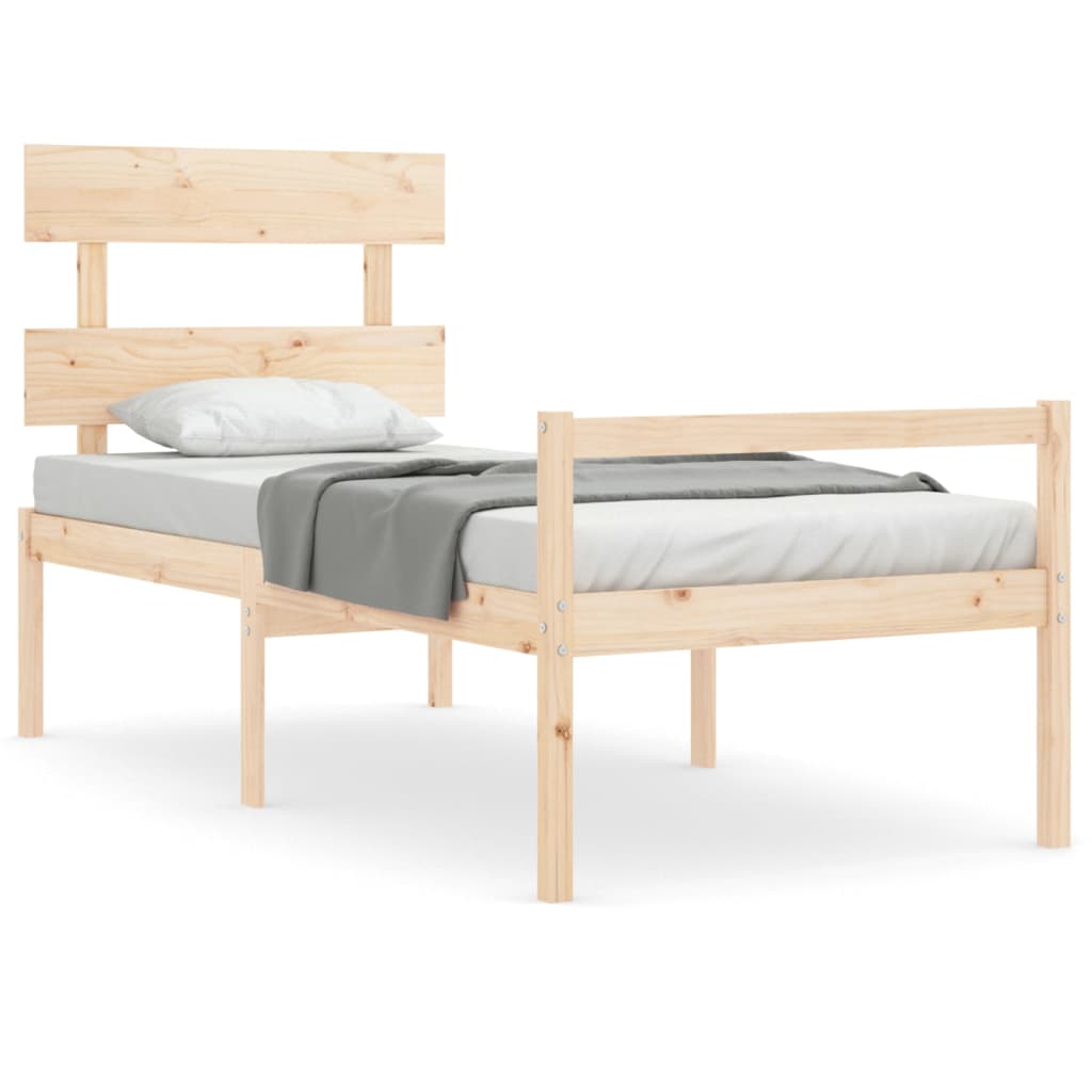 Senior Bed without Mattress 90x200 cm Solid Wood