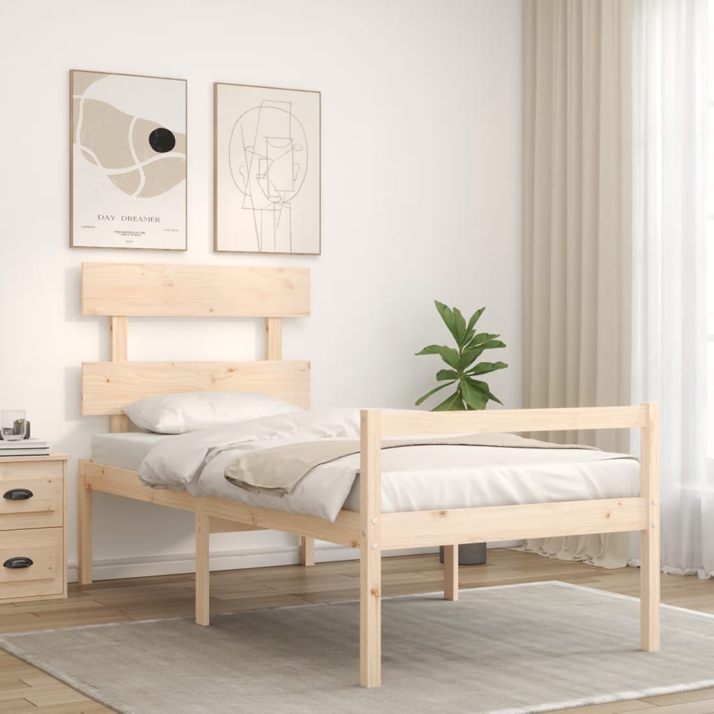Senior Bed without Mattress 90x200 cm Solid Wood