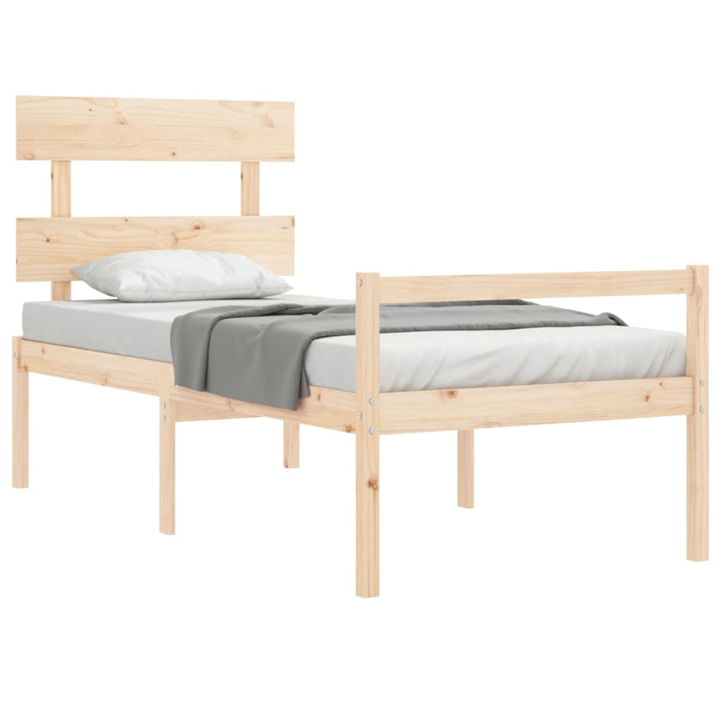 Senior Bed without Mattress 90x200 cm Solid Wood