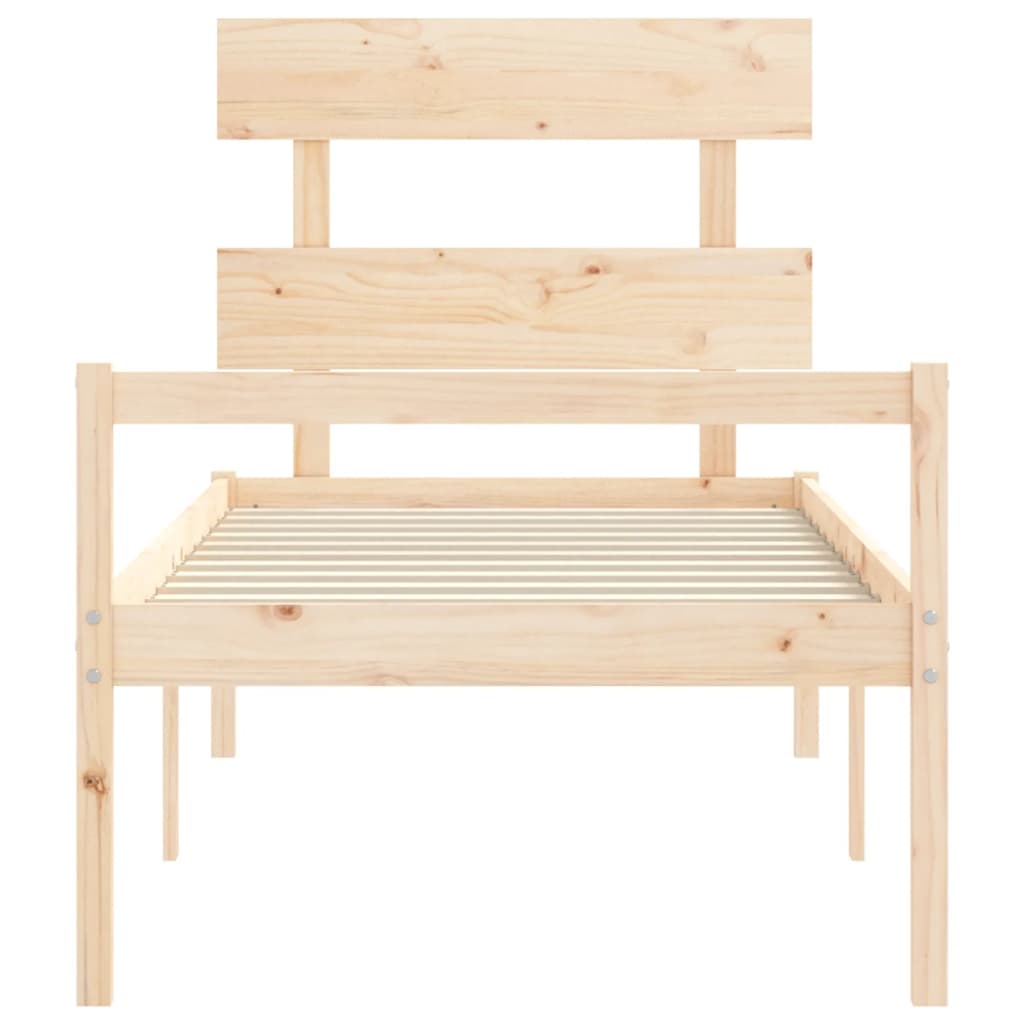 Senior Bed without Mattress 90x200 cm Solid Wood