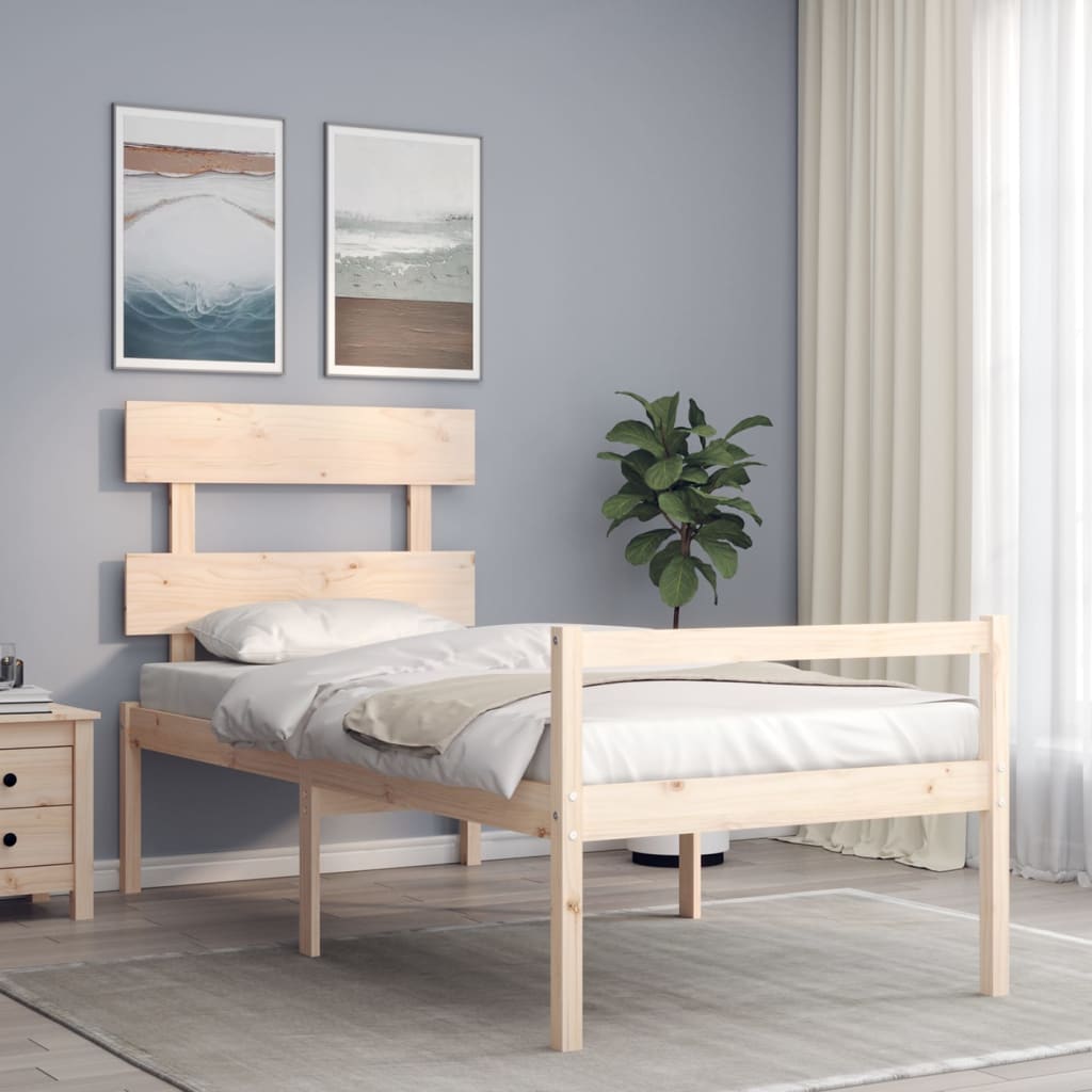 Senior Bed without Mattress 90x200 cm Solid Wood