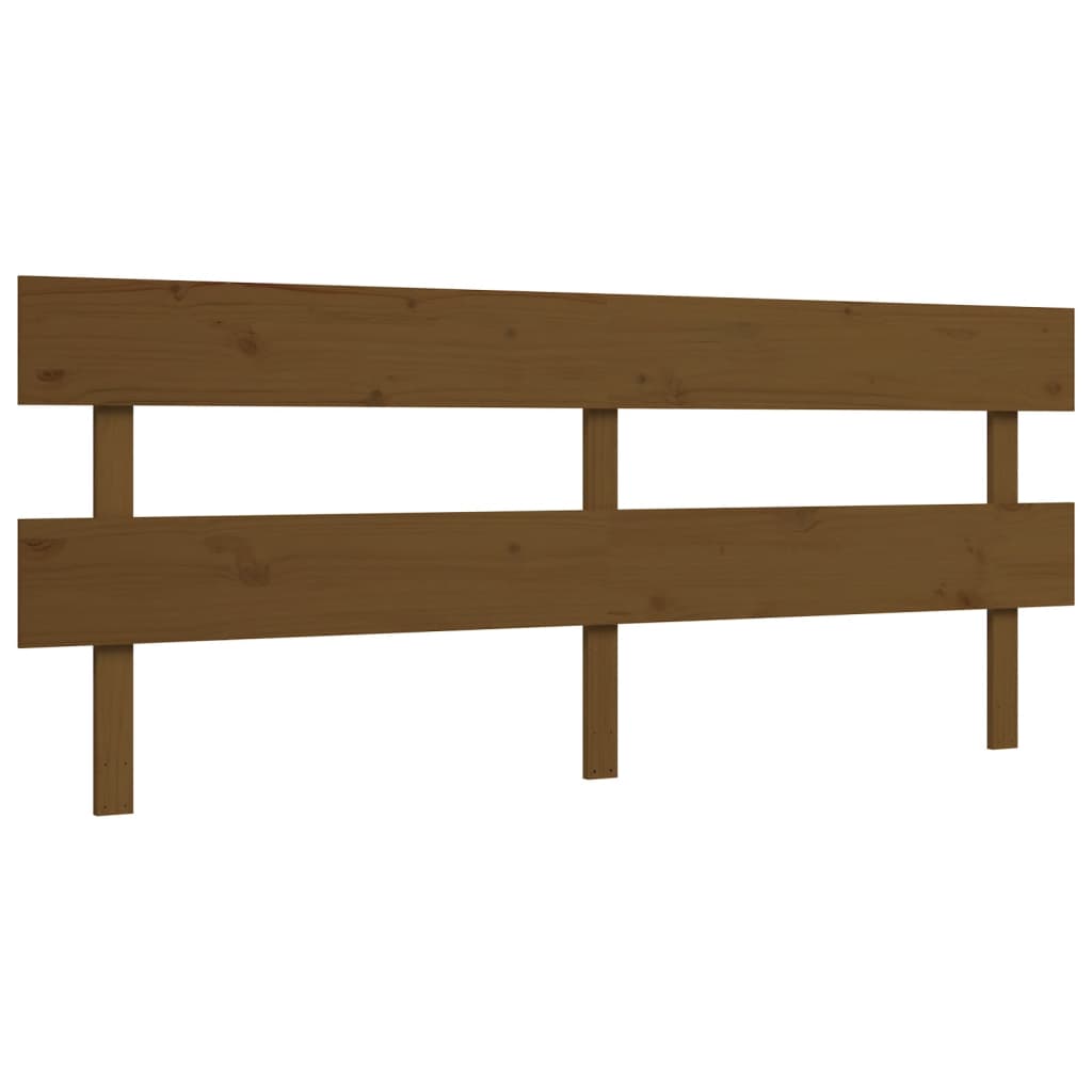 Senior Bed without Mattress Honey Brown 200x200 cm Solid Wood