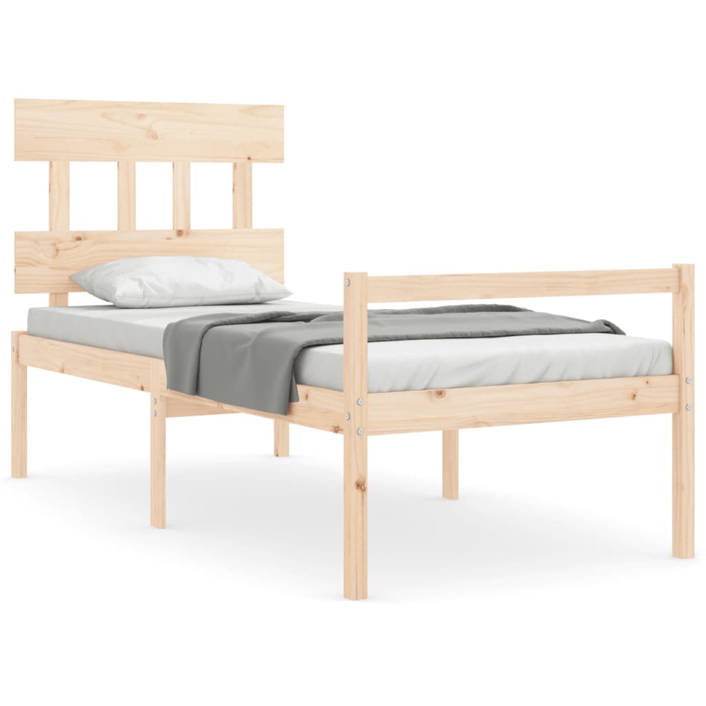 Senior Bed Without Mattress Single Solid Wood