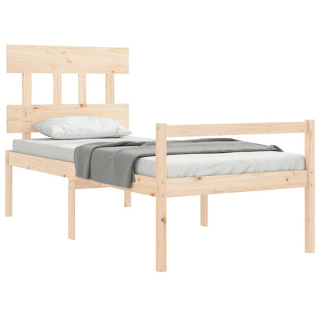 Senior Bed Without Mattress Single Solid Wood