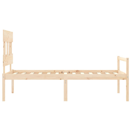 Senior Bed Without Mattress Single Solid Wood