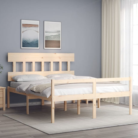 Senior Bed Without Mattress Single Solid Wood
