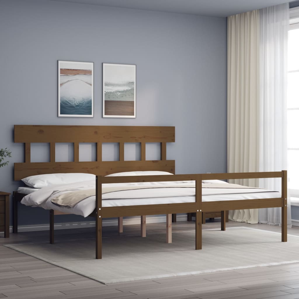 Senior Bed Without Mattress Single Solid Wood
