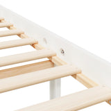 Senior Bed without Mattress White 140x200 cm Solid Wood