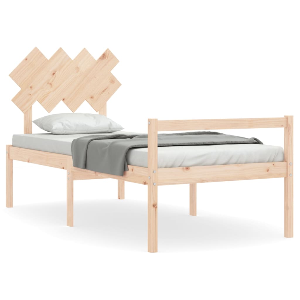 Senior Bed Without Mattress Single Solid Wood