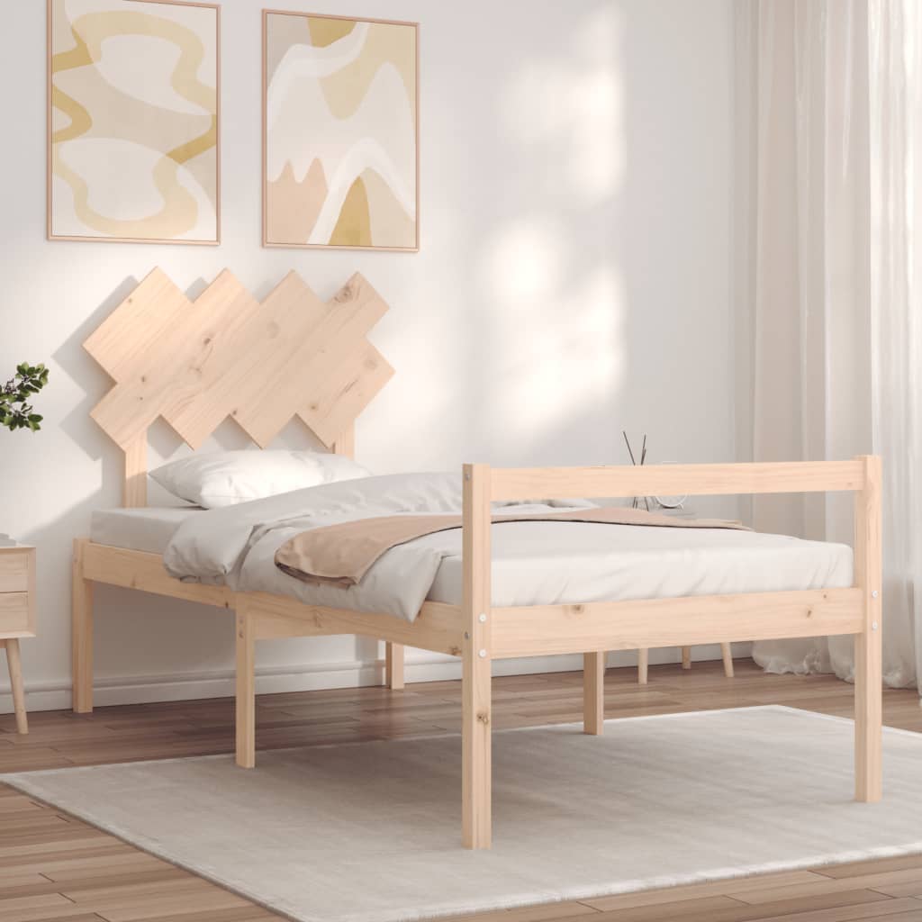 Senior Bed Without Mattress Single Solid Wood
