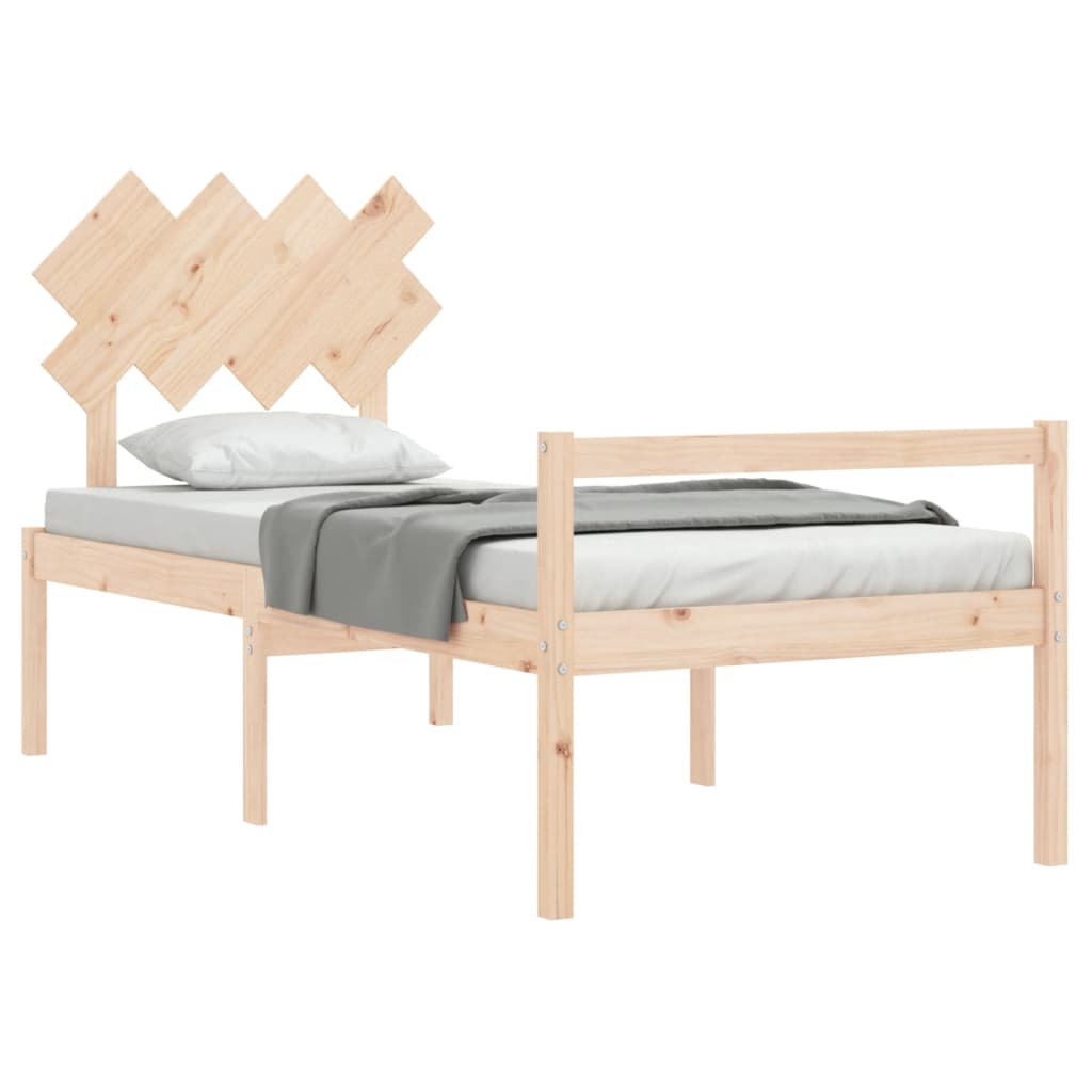 Senior Bed Without Mattress Single Solid Wood