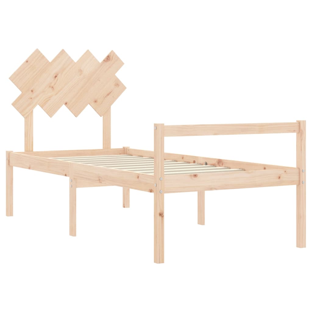 Senior Bed Without Mattress Single Solid Wood