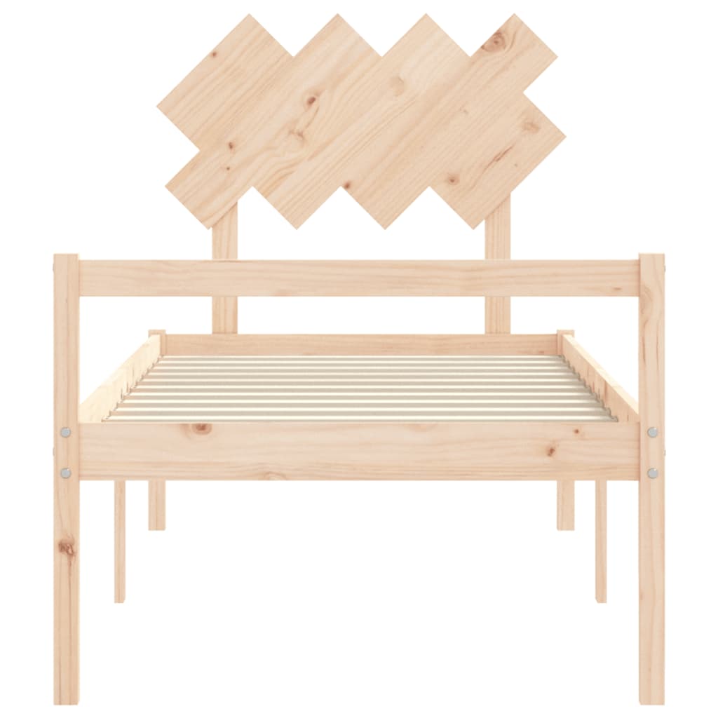 Senior Bed Without Mattress Single Solid Wood