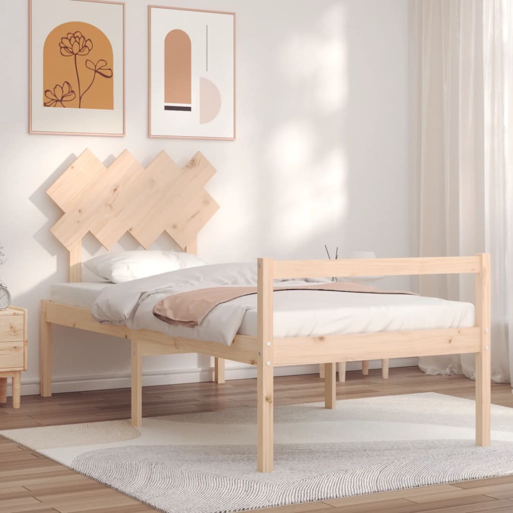 Senior Bed Without Mattress Single Solid Wood