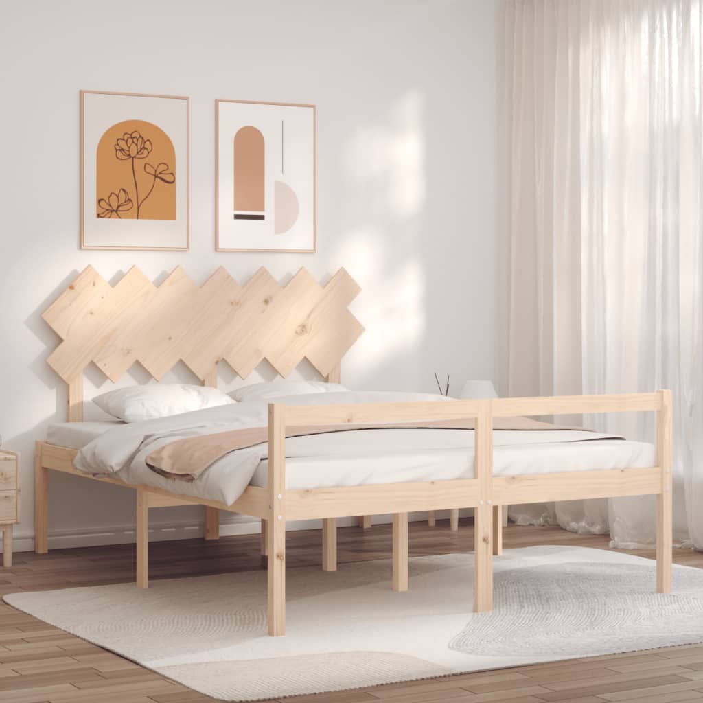 Senior Bed Without Mattress Single Solid Wood