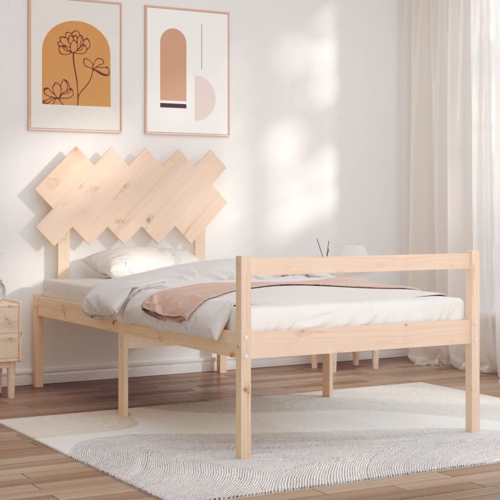 Senior Bed Without Mattress Single Solid Wood