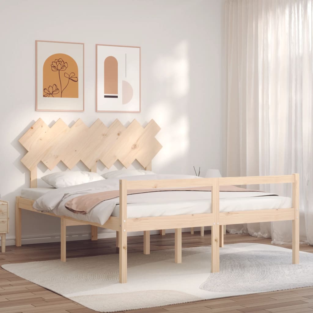 Senior Bed Without Mattress Single Solid Wood