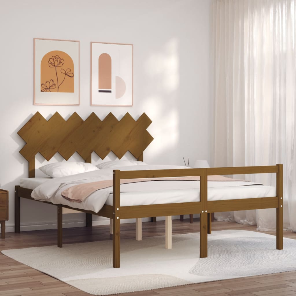 Senior Bed Without Mattress Single Solid Wood