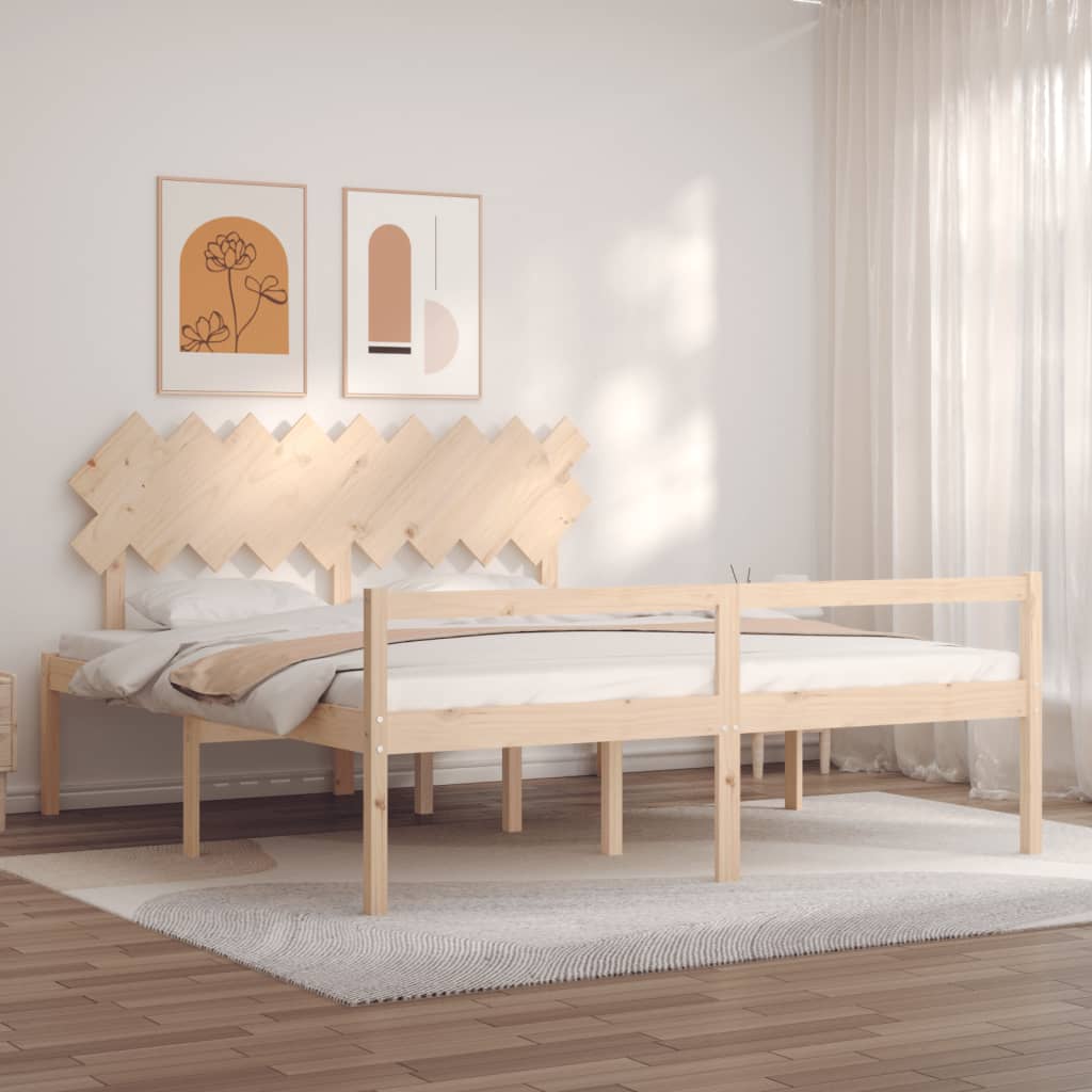 Senior Bed Without Mattress Single Solid Wood