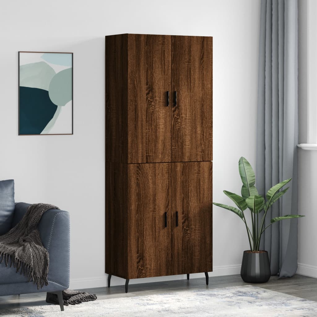 Highboard 69.5X34X180 Cm Engineered Wood