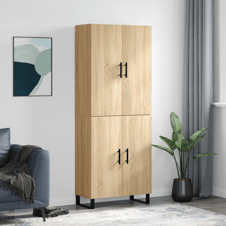 Highboard 69.5X34X180 Cm Engineered Wood