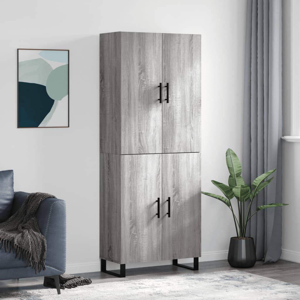 Highboard 69.5X34X180 Cm Engineered Wood