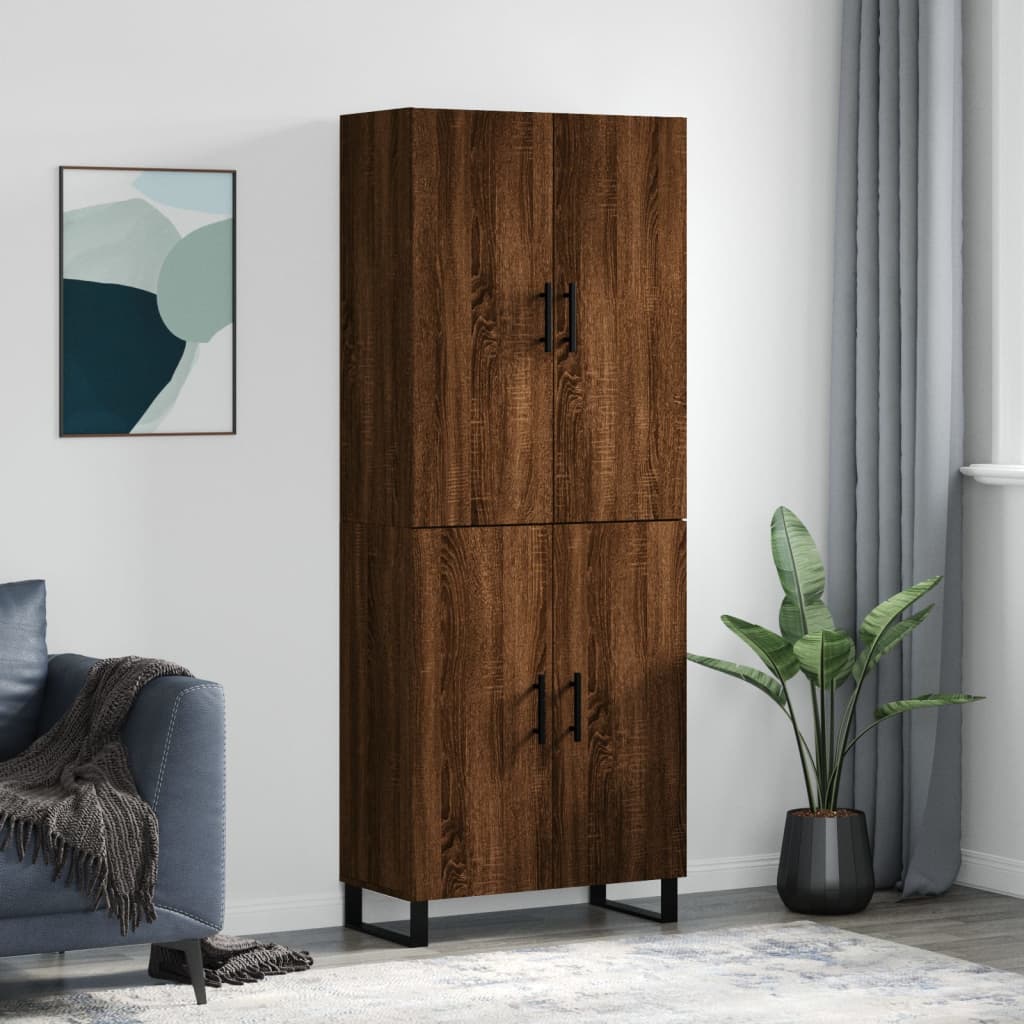 Highboard 69.5X34X180 Cm Engineered Wood