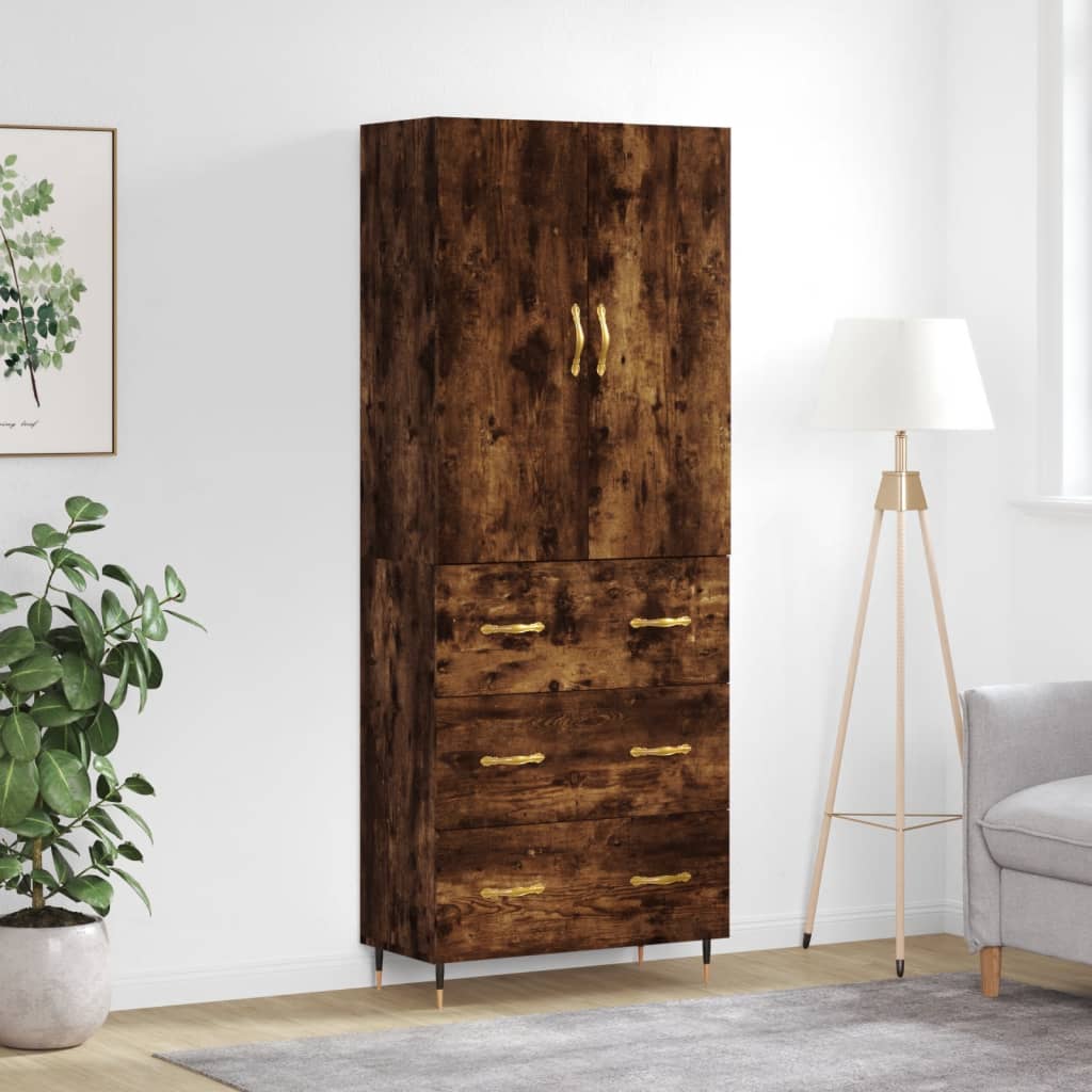 Highboard 69.5X34X180 Cm Engineered Wood