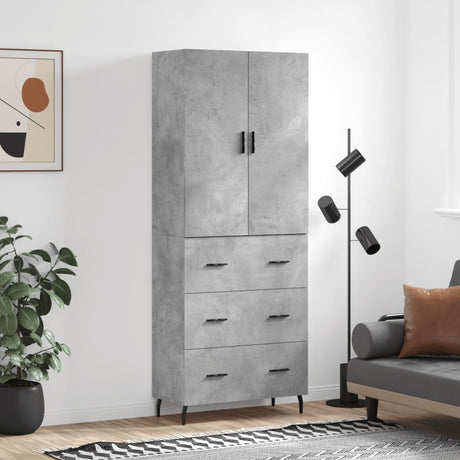 Highboard 69.5X34X180 Cm Engineered Wood