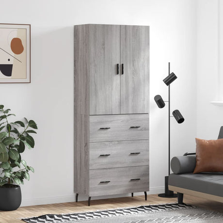 Highboard 69.5X34X180 Cm Engineered Wood