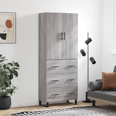 Highboard 69.5X34X180 Cm Engineered Wood