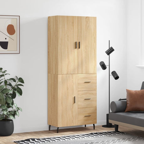 Highboard 69.5X34X180 Cm Engineered Wood