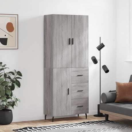 Highboard 69.5X34X180 Cm Engineered Wood
