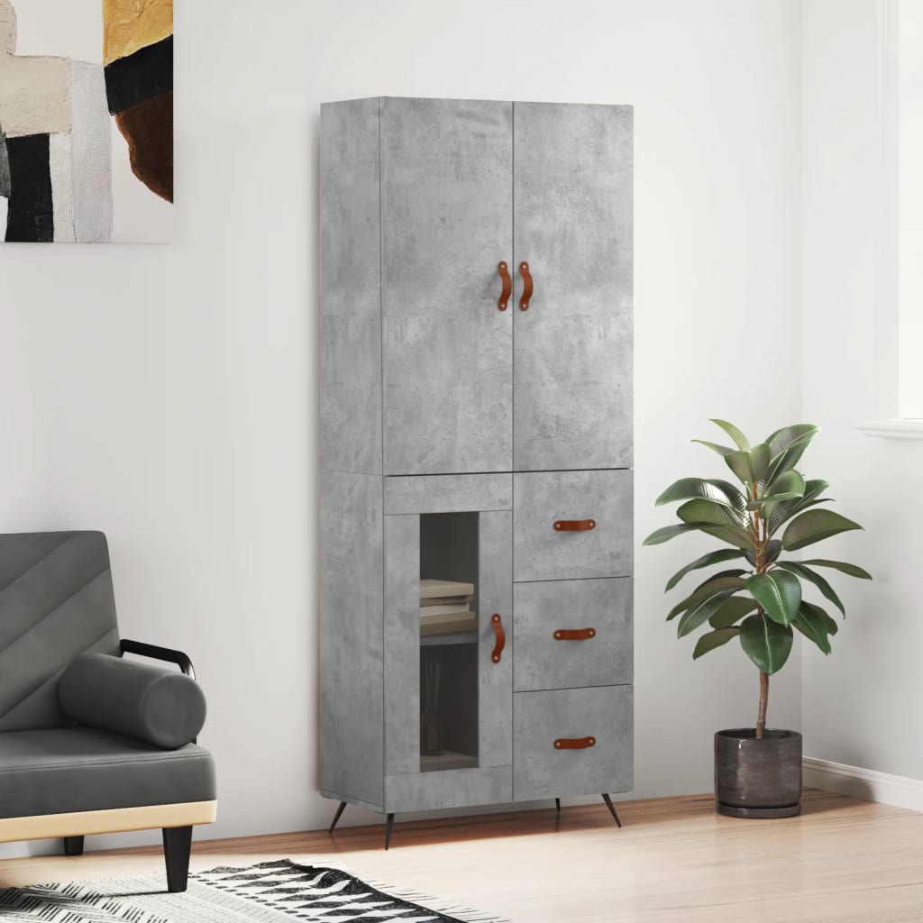 Highboard 69.5X34X180 Cm Engineered Wood