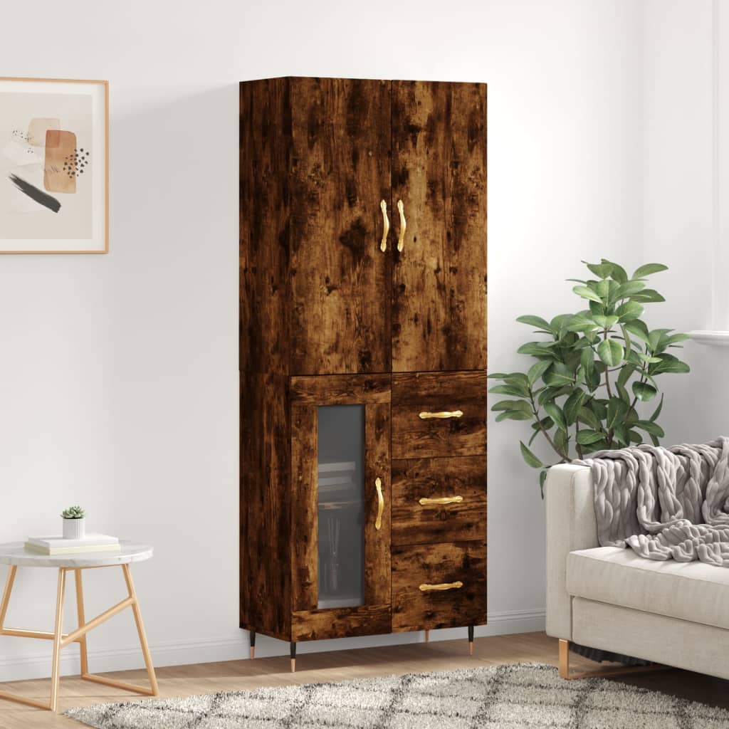 Highboard 69.5X34X180 Cm Engineered Wood