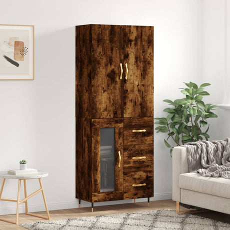 Highboard 69.5X34X180 Cm Engineered Wood