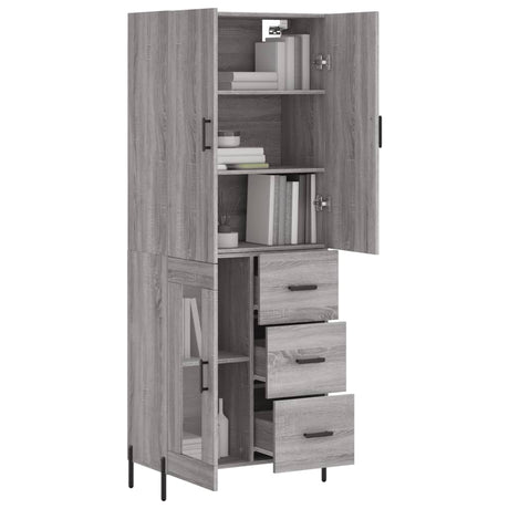 Highboard 69.5X34X180 Cm Engineered Wood