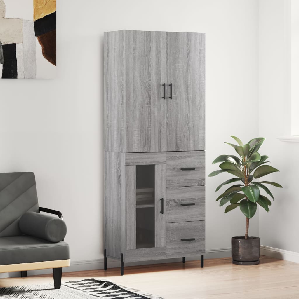 Highboard 69.5X34X180 Cm Engineered Wood