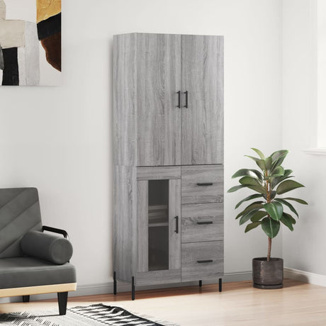 Highboard 69.5X34X180 Cm Engineered Wood