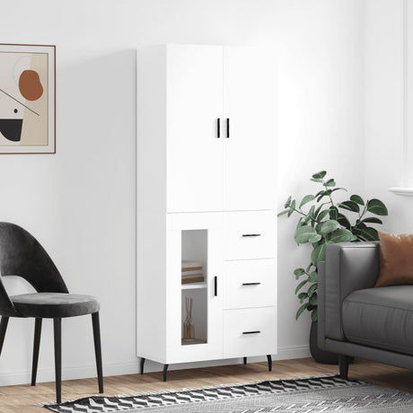 Highboard 69.5X34X180 Cm Engineered Wood
