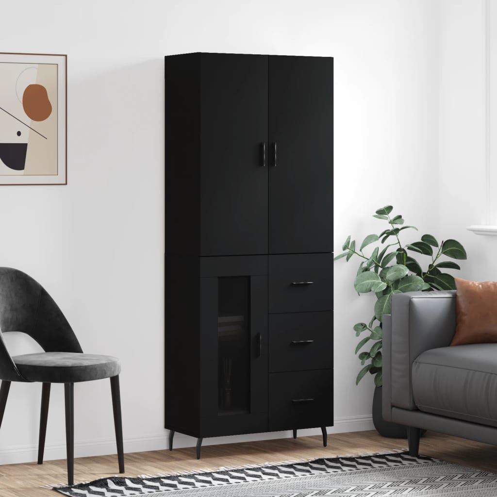 Highboard 69.5X34X180 Cm Engineered Wood