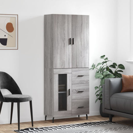 Highboard 69.5X34X180 Cm Engineered Wood