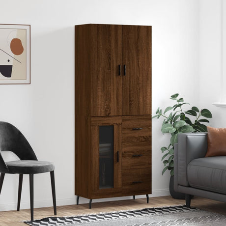 Highboard 69.5X34X180 Cm Engineered Wood