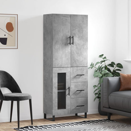 Highboard 69.5X34X180 Cm Engineered Wood