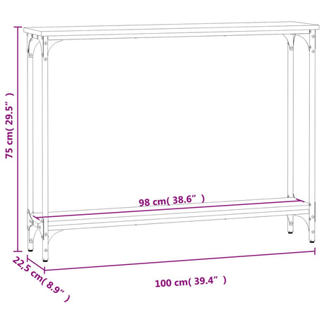 Console Table 100X22.5X75 Cm Engineered Wood
