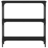 Console Table Black 75x22.5x75 cm Engineered Wood