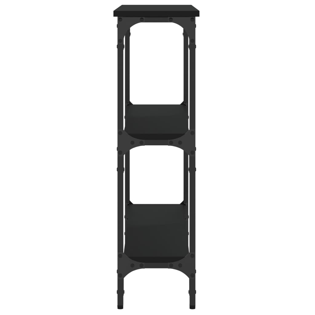 Console Table Black 75x22.5x75 cm Engineered Wood