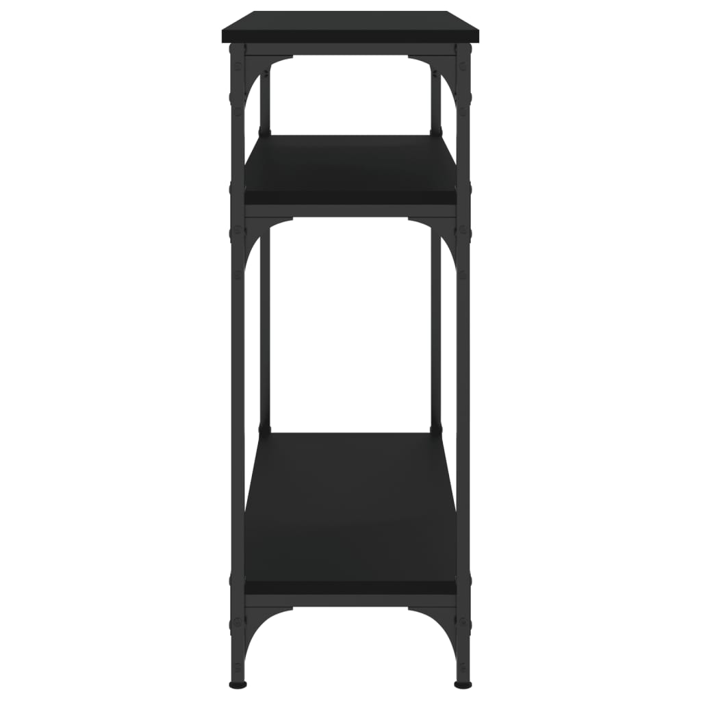 Console Table Black 75x29x75 cm Engineered Wood